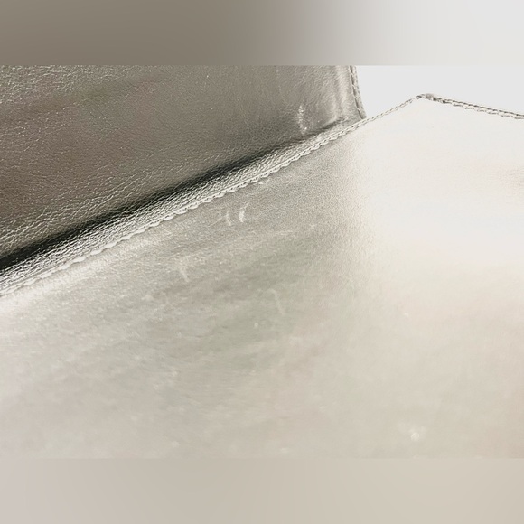 NWOT MARINO ORLANDI Leather Vintage Black Crocodile Embossed Print Clutch - Picture 9 of 13